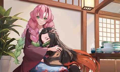 Demon Slayer: Kimetsu no Yaiba,Nezuko Kamado,Mitsuri Kanroji .